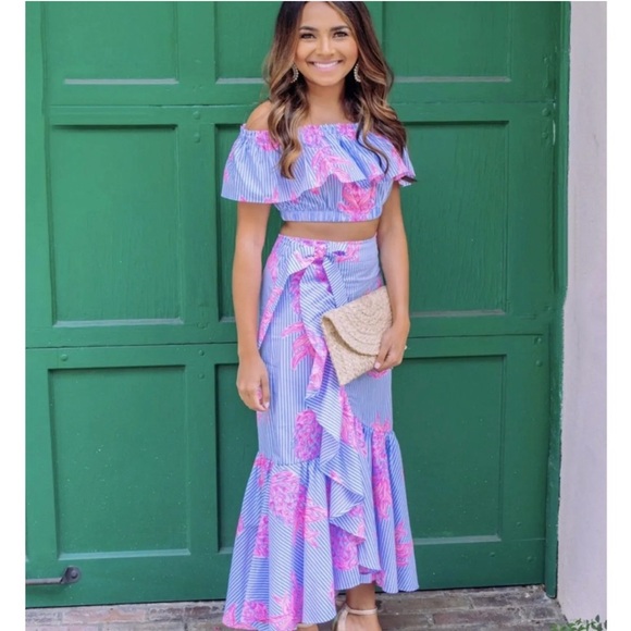 Lilly Pulitzer Larissa Two Piece Set in Rum Swizzle - Picture 2 of 9